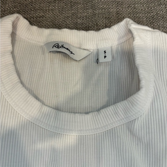 Women’s Ribbed Reitmens Small White Tank - Picture 2 of 2